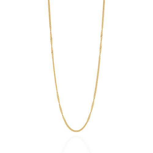 CORDÃO BANHADO A OURO 18K FIO GRUMET