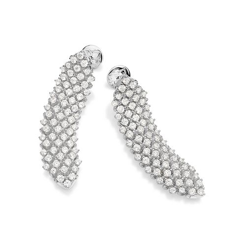 MAXI BRINCO DE PRATA MACIÇA 925 COM ZIRCÔNIAS - ROMMANEL ATELIER