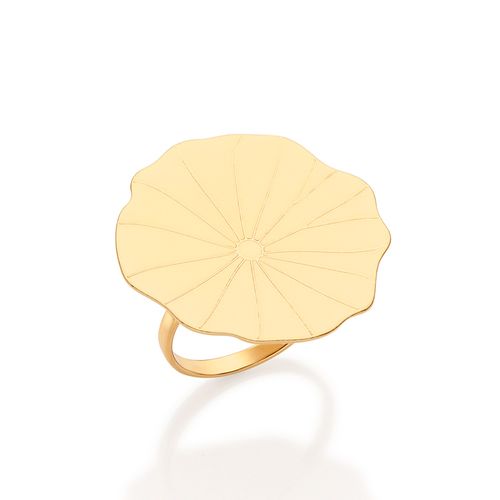 ANEL SKINNY FLOR DE LÓTUS BANHADO A OURO 18K