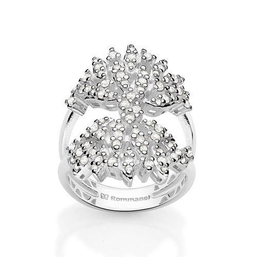 MAXI ANEL ARO DUPLO DE PRATA MACIÇA 925 COM ZIRCÔNIAS