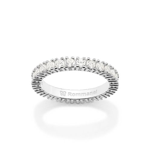 ANEL APARADOR DE PRATA MACIÇA 925 COM ZIRCÔNIAS