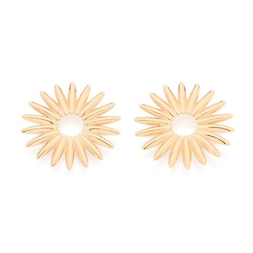 MAXI BRINCO SOL BANHADO A OURO 18K