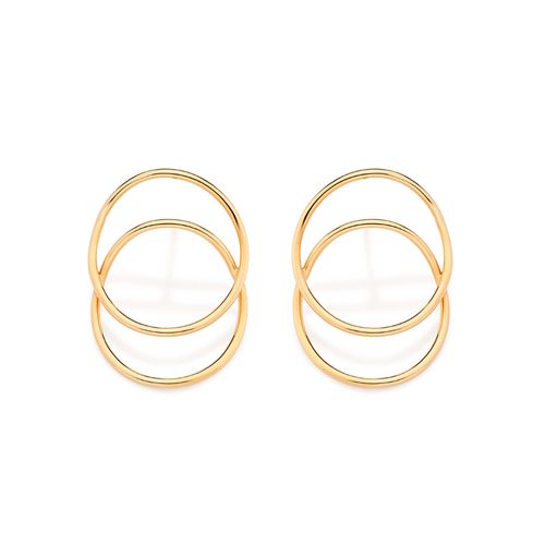 BRINCO CÍRCULOS BANHADO A OURO 18K