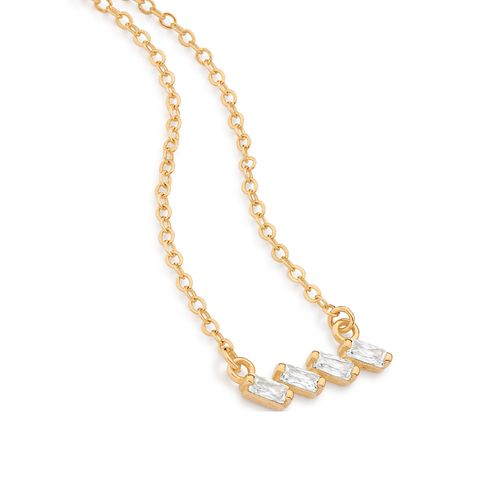 GARGANTILHA BANHADA A OURO 18K COM ZIRCÔNIAS