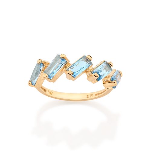 ANEL SKINNY BANHADO A OURO 18K COM ZIRCÔNIAS