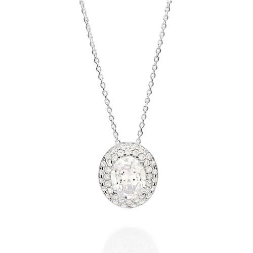 GARGANTILHA DE PRATA MACIÇA 925 COM ZIRCÔNIAS