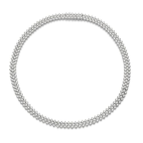 GARGANTILHA RIVIERA DE PRATA MACIÇA 925 COM ZIRCÔNIAS