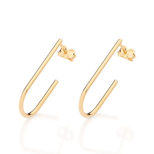 BRINCO MEIA ARGOLA BANHADO A OURO 18K