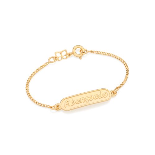 PULSEIRA BANHADA A OURO 18K INFANTIL ABENÇOADO
