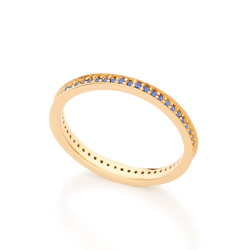 ALIANÇA BANHADA A OURO 18K COM ZIRCÔNIAS
