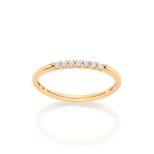 ANEL APARADOR BANHADO A OURO 18K COM ZIRCÔNIAS