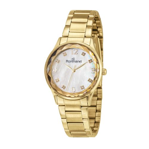 RELÓGIO ANALÓGICO SOCIAL DOURADO