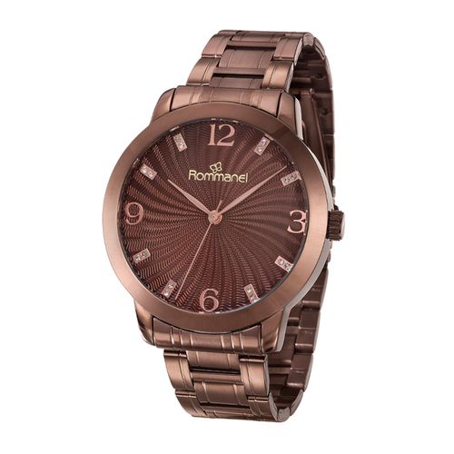 RELÓGIO ANALÓGICO SOCIAL MARROM