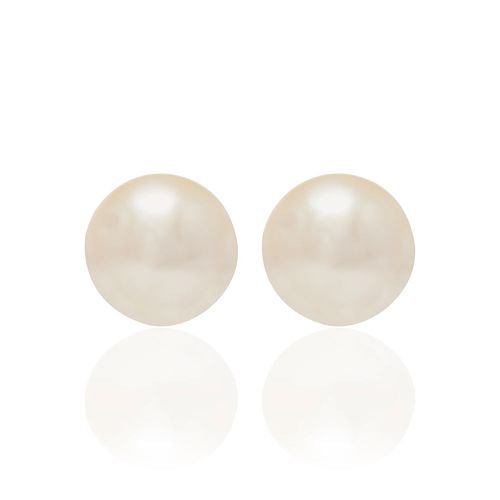 BRINCO SOLITÁRIO BANHADO A OURO 18K COM PÉROLAS