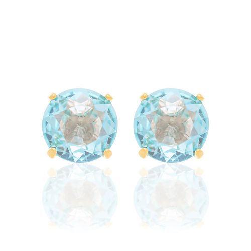 BRINCO SOLITÁRIO BANHADO A OURO 18K