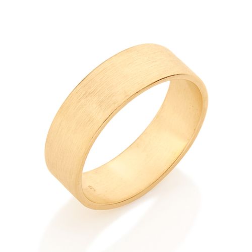 ALIANÇA ESCOVADA BANHADA A OURO 18K