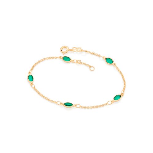 PULSEIRA BANHADA A OURO 18K COM CRISTAIS
