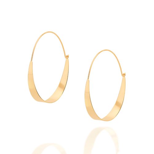BRINCO ARGOLA BANHADO A OURO 18K