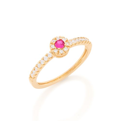 ANEL BANHADO A OURO 18K COM ZIRCÔNIAS