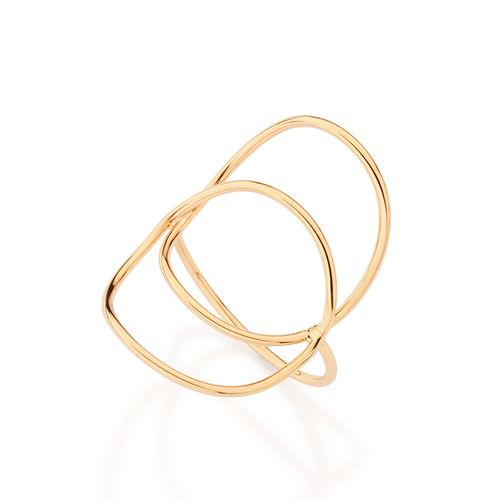 MAXI ANEL CÍRCULOS BANHADO A OURO 18K