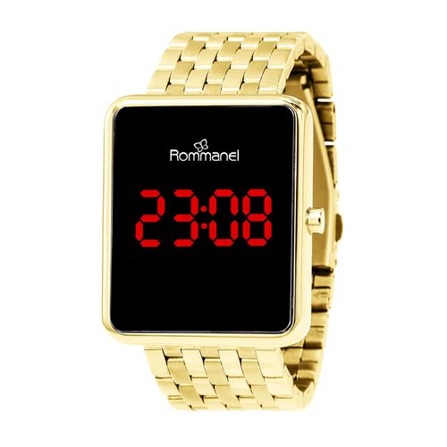RELÓGIO DIGITAL LED DOURADO
