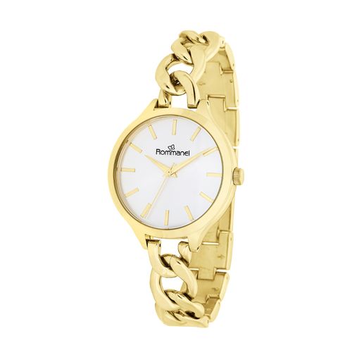 RELÓGIO ANALÓGICO SOCIAL DOURADO