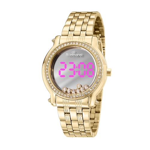 RELÓGIO DIGITAL LED DOURADO