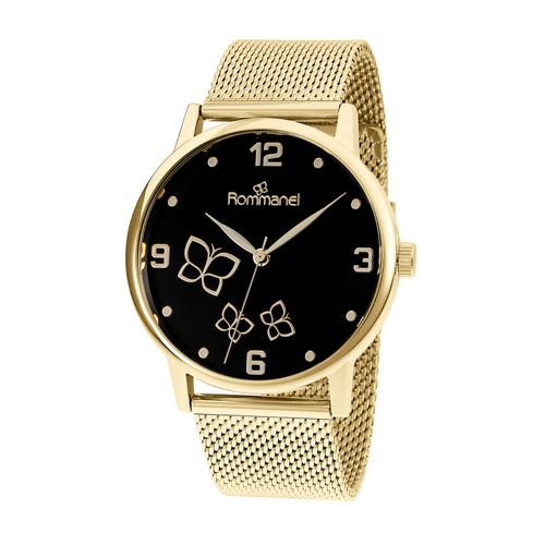 RELÓGIO ANALÓGICO SOCIAL DOURADO