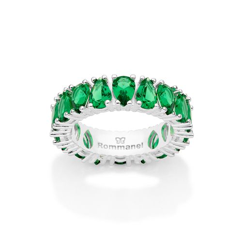 APARADOR DE PRATA MACIÇA 925 COM ZIRCÔNIAS GOTA