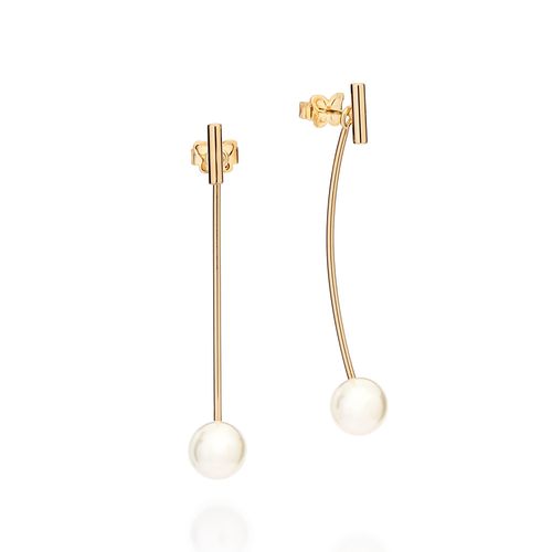 BRINCO PALITO BANHADO A OURO 18K COM PÉROLAS