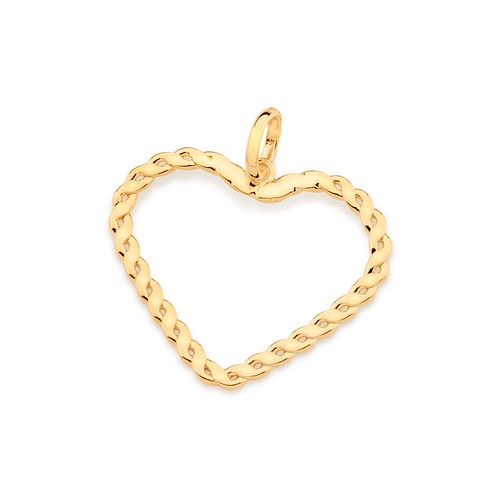 PINGENTE CORAÇÃO BANHADO A OURO 18K