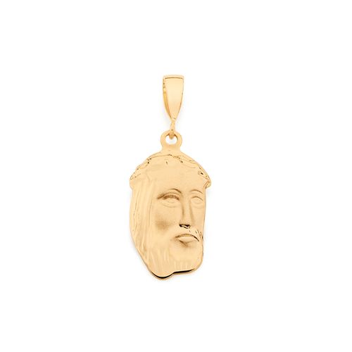 PINGENTE FACE DE CRISTO BANHADO A OURO 18K