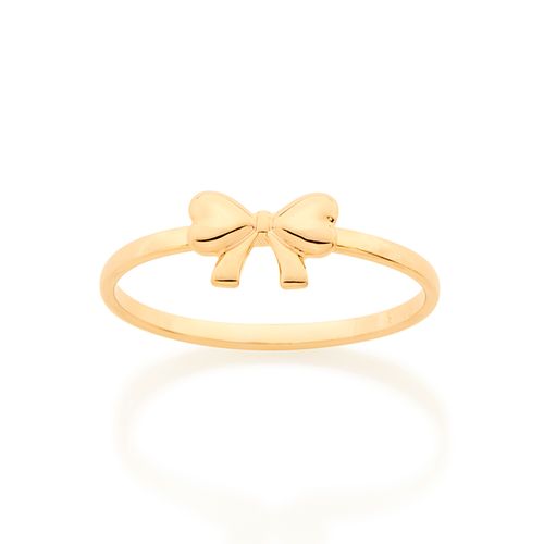 ANEL LAÇO BANHADO A OURO 18K