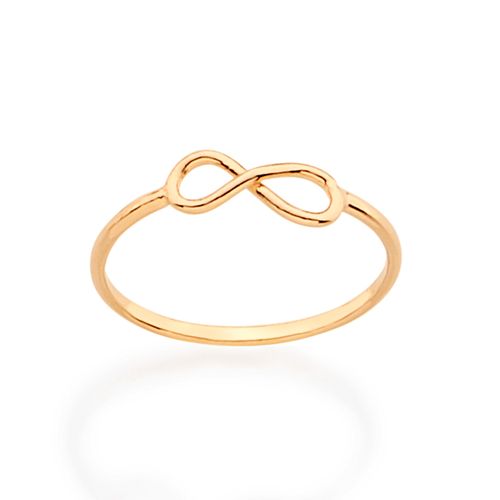 ANEL SKINNY FALANGE INFINITO BANHADO A OURO 18K