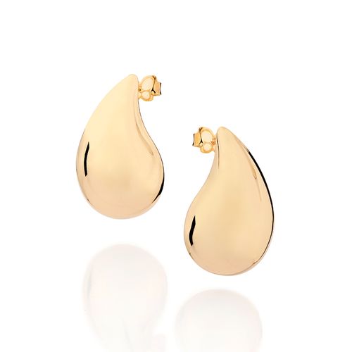 BRINCO GOTA ABAULADO BANHADO A OURO 18K