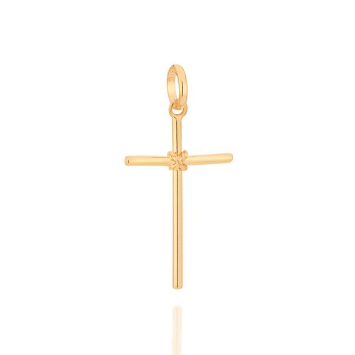 PINGENTE CRUZ BANHADO A OURO 18K