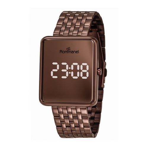 RELÓGIO DIGITAL LED MARROM