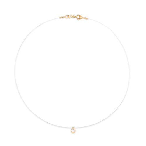 GARGANTILHA FORMADA POR FIO DE NYLON COM ZIRCÔNIA