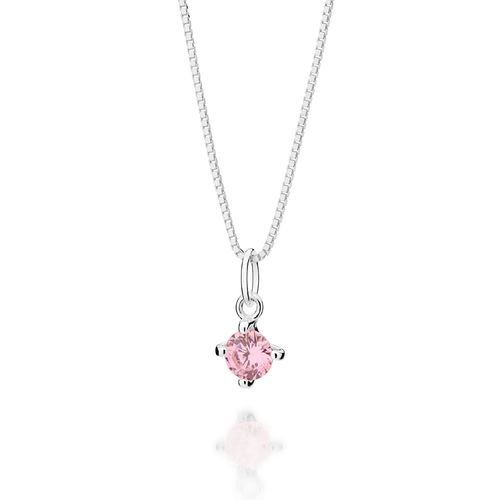 GARGANTILHA DE PRATA MACIÇA 925 COM ZIRCÔNIA