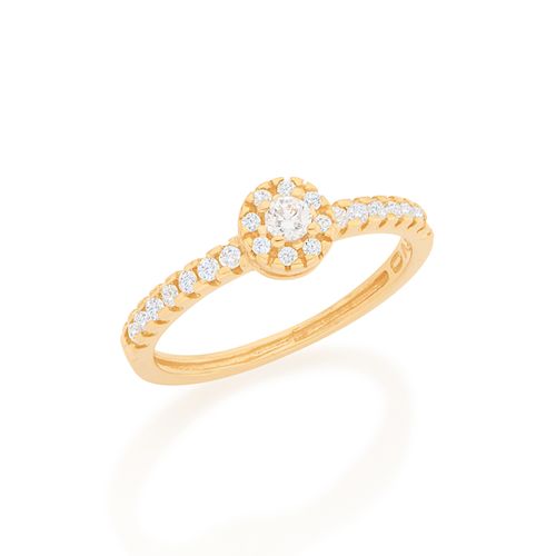ANEL BANHADO A OURO 18K COM ZIRCÔNIAS