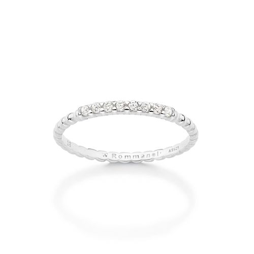 ANEL SKINNY DE PRATA 925 COM BOLAS E ZIRCÔNIAS