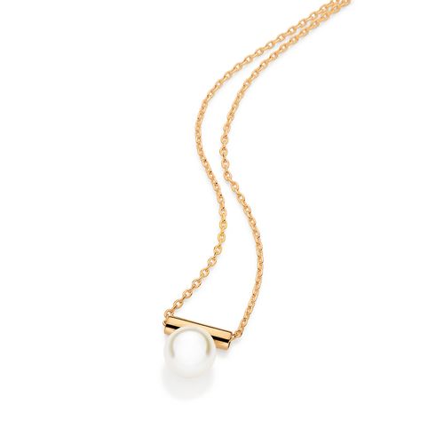 GARGANTILHA BANHADA A OURO 18K COM PÉROLA SINTÉTICA