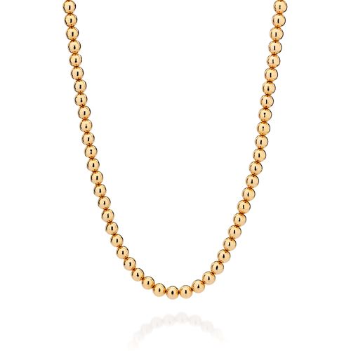 GARGANTILHA BANHADA A OURO 18K COM BOLAS