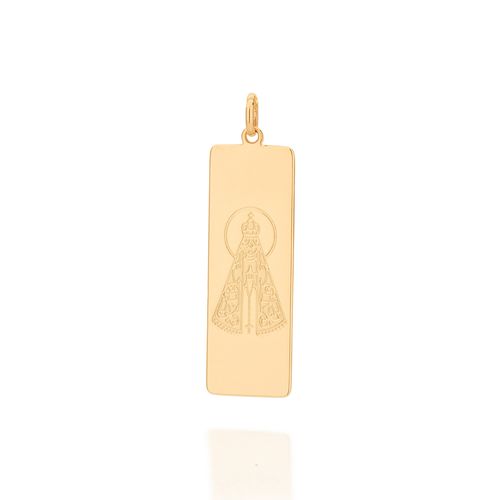 MEDALHA AVE MARIA BANHADA A OURO 18K