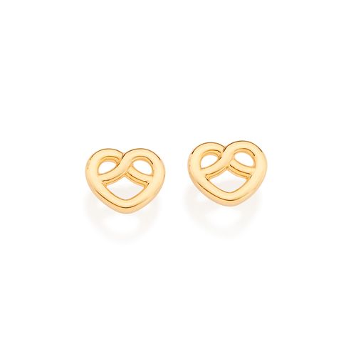 BRINCO CORAÇÃO INFINITO BANHADO A OURO 18K