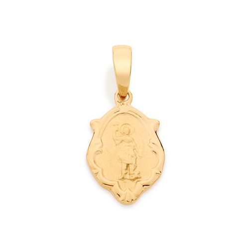 PINGENTE BANHADO A OURO 18K MEDALHA SANTOS