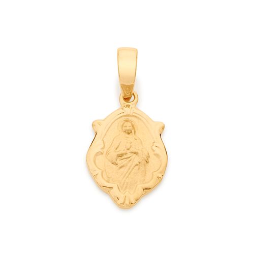 PINGENTE BANHADO A OURO 18K MEDALHA SANTOS