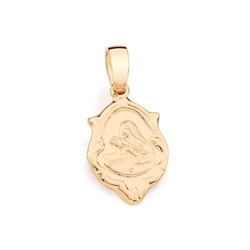PINGENTE BANHADO A OURO 18K MEDALHA SANTOS