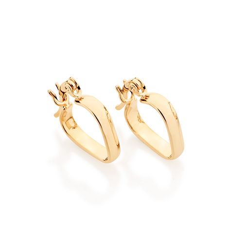 BRINCO ARGOLA CORAÇÃO BANHADO A OURO 18K