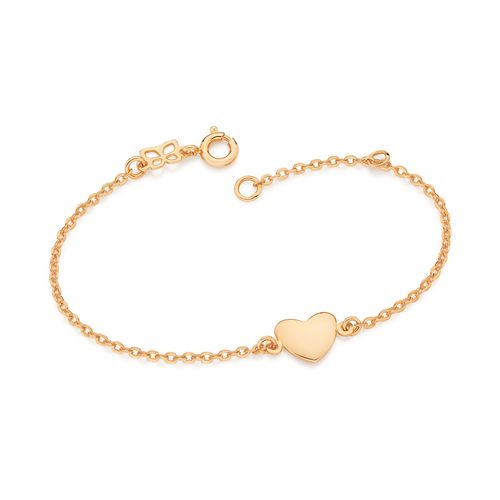 PULSEIRA CORAÇÃO BANHADA A OURO 18K